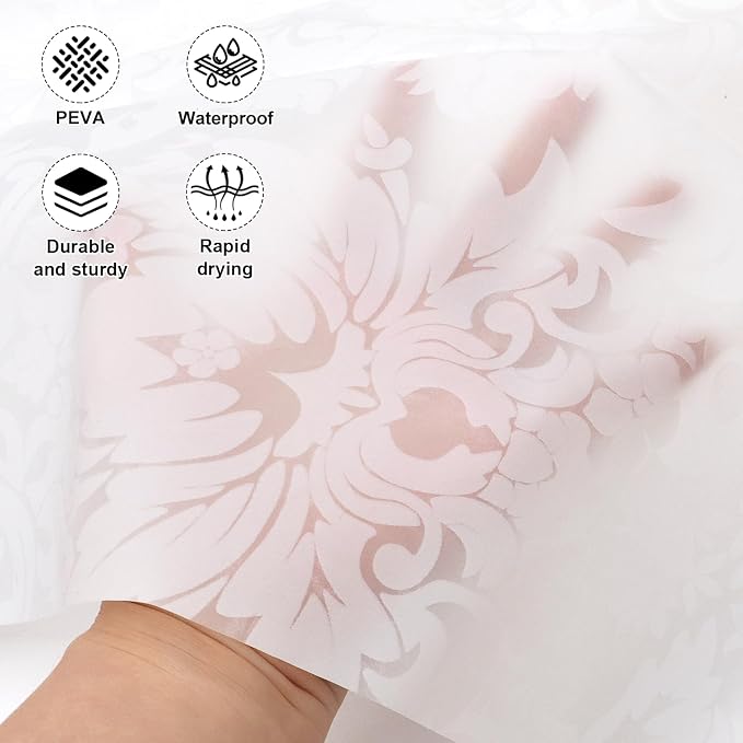 PEVA Shower Curtain, Water Repellent Premium Bathroom Shower Curtain with 3 Magnetic Weights for Shower Stall, Bathtubs