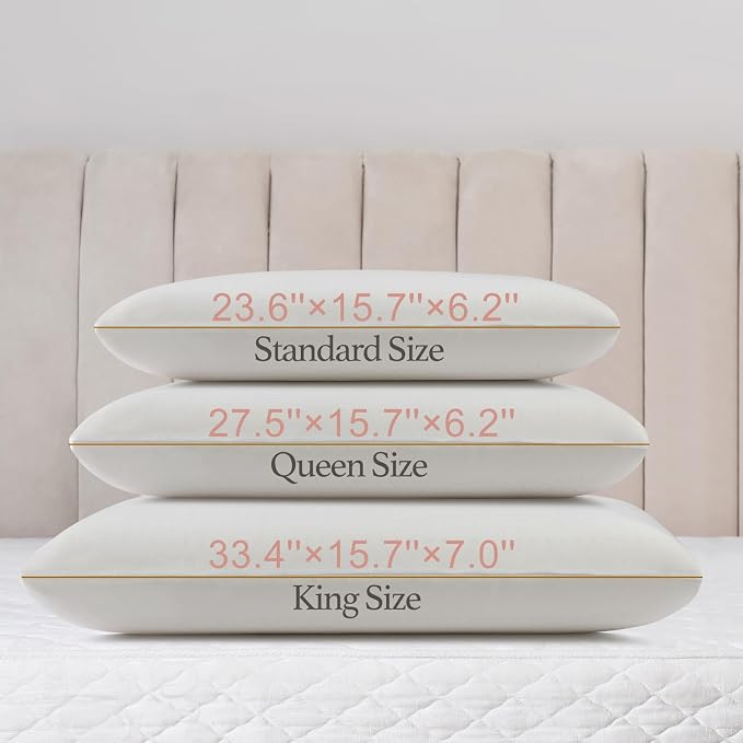 Talalay 100% Natural Premium Latex Pillow,Bed Pillow for Sleeping with Removable Cotton Cover, Helps Relieve Pressure, Breathable, Pressure Relief, Durable (1, King (Low Loft))