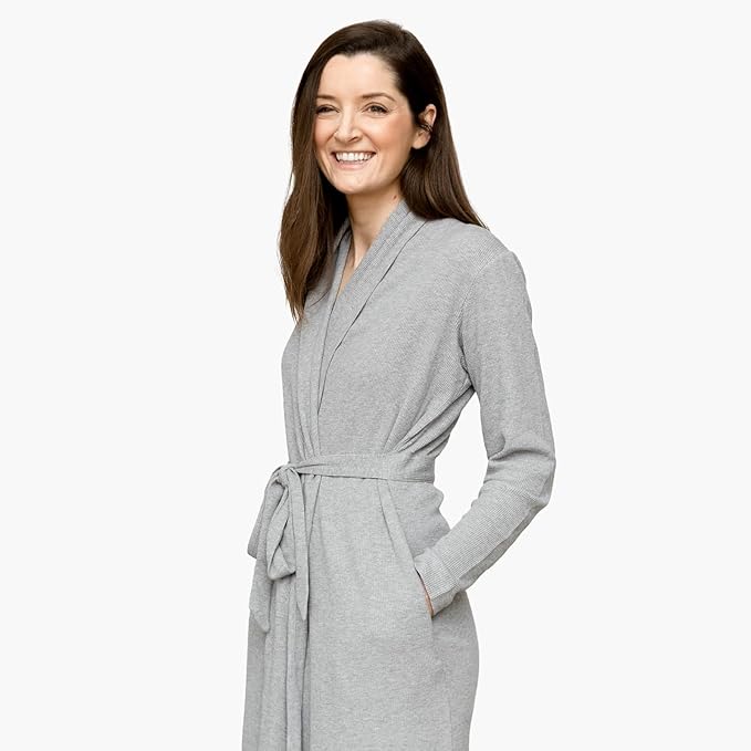 monica + andy Women's Robe, 100% Organic Women's Clothing for Labor & Delivery, Maternity Clothes, Postpartum Nightgown