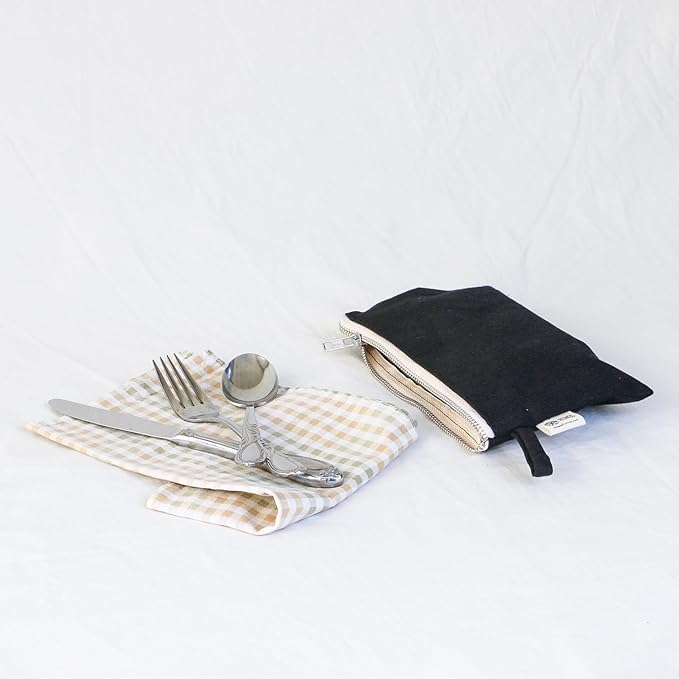 Simple Ecology Organic Cotton Canvas Zipper Toiletry, Cosmetic, Travel, Pencil Pouch - Green