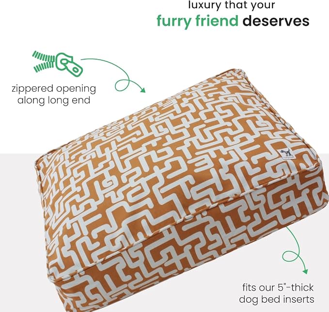 Molly Mutt Hypnotize Dog Bed Duvet Cover, GOTS-Certified 100% Organic Cotton Canvas Cover for Dog, Puppy, or Cat Bed, Durable, Washable, and Free of Harmful Chemicals, Small, 22"x27"x5"