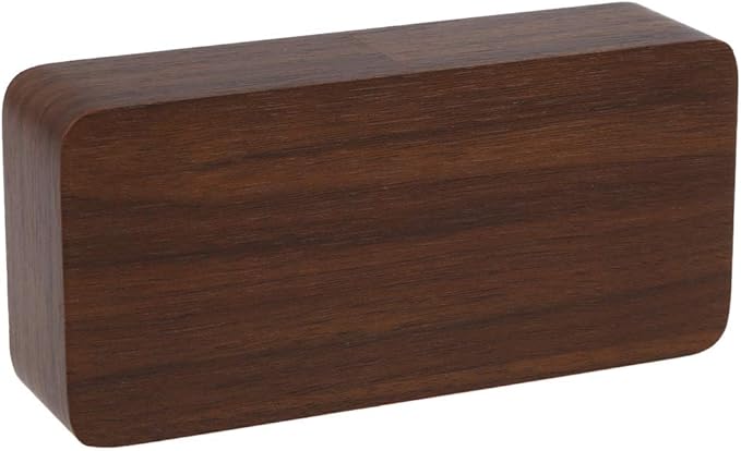 Wooden Digital Clock Multi-Function LED Alarm Clock with Time/Date/Temperature Display and Voice Control for Home Office Travel - AC11Brown_Red