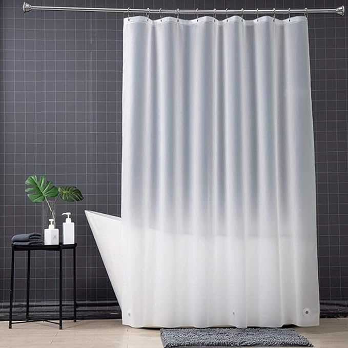 Plastic Shower Liner - Premium PEVA 7G Thickened Shower Curtain Liner with Rustproof Grommets and 3 Weighted Magnets, Waterproof Shower Curtain for Bathroom (Matte, 72”*72”)