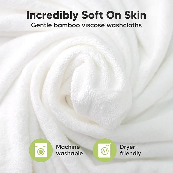 KeaBabies Baby Hooded Towel and Baby Washcloths for Newborn, Kids - Soft Bath Towels with Hood for Toddlers - Soft, Absorbent Infant Bath Cloth and Newborn Face Washcloths