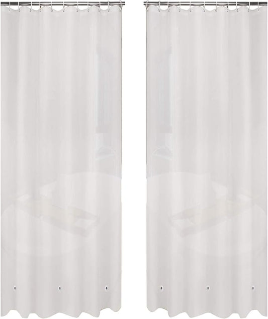 Ghooss Shower Curtain Liner(Pack of 2),PEVA Shower Curtain for Bathroom-Odorless,Waterproof-4 Gauge,72 x 78 Inch,Frost