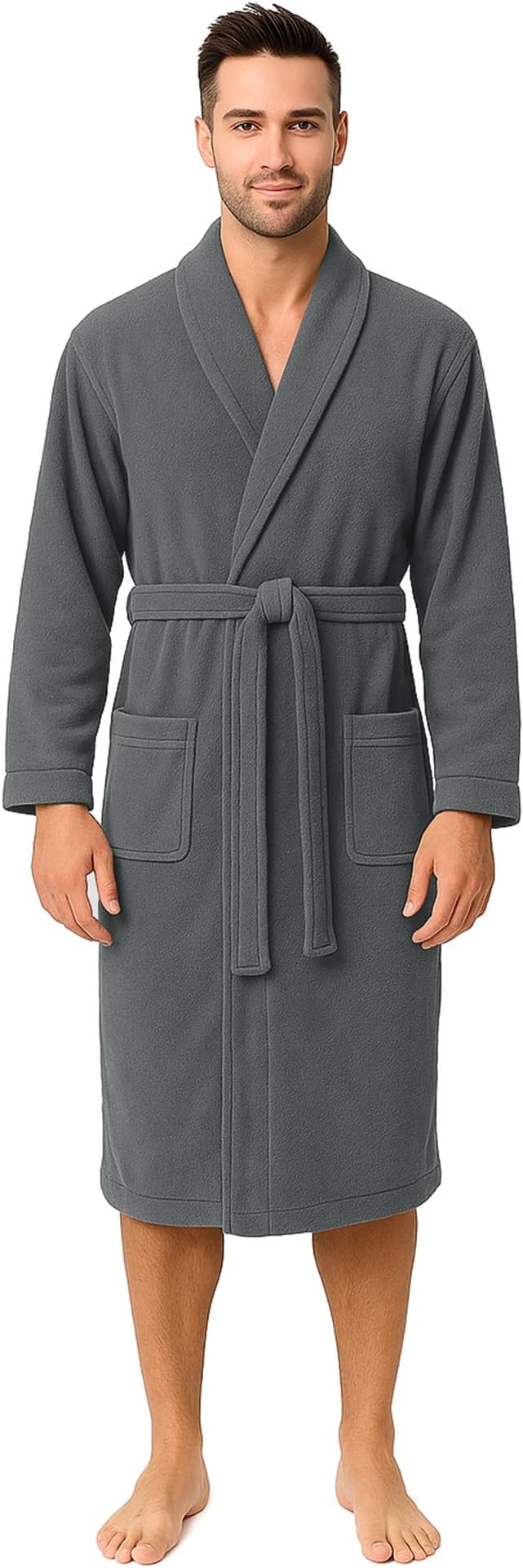 RIVERSIDE Premium 100% Cotton Terry Bathrobe For Women and Men - Soft Towel Robes with Shawl Collar Ajdustable Belt & Pockets