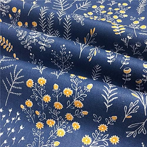 TAOSON 100% Cotton 300 Thread Count Body Pillow Cover Pillowcase Pillow Protector Cushion Cover with Zippers Only Cover No Insert (014 Dark Blue Flower Leaves,21"x54") Fits 20 x 54