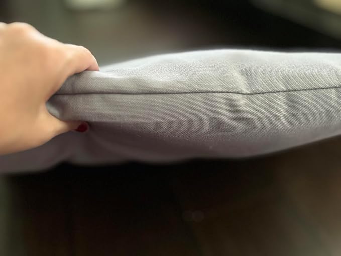 Natural Cotton Canvas Dog Bed – Raw Cotton Filled Pet Cushion Insert, Breathable Eco-Friendly Dog Mattress, Durable Washable Cover with Zipper (Gray, Large 48"x30"x5")