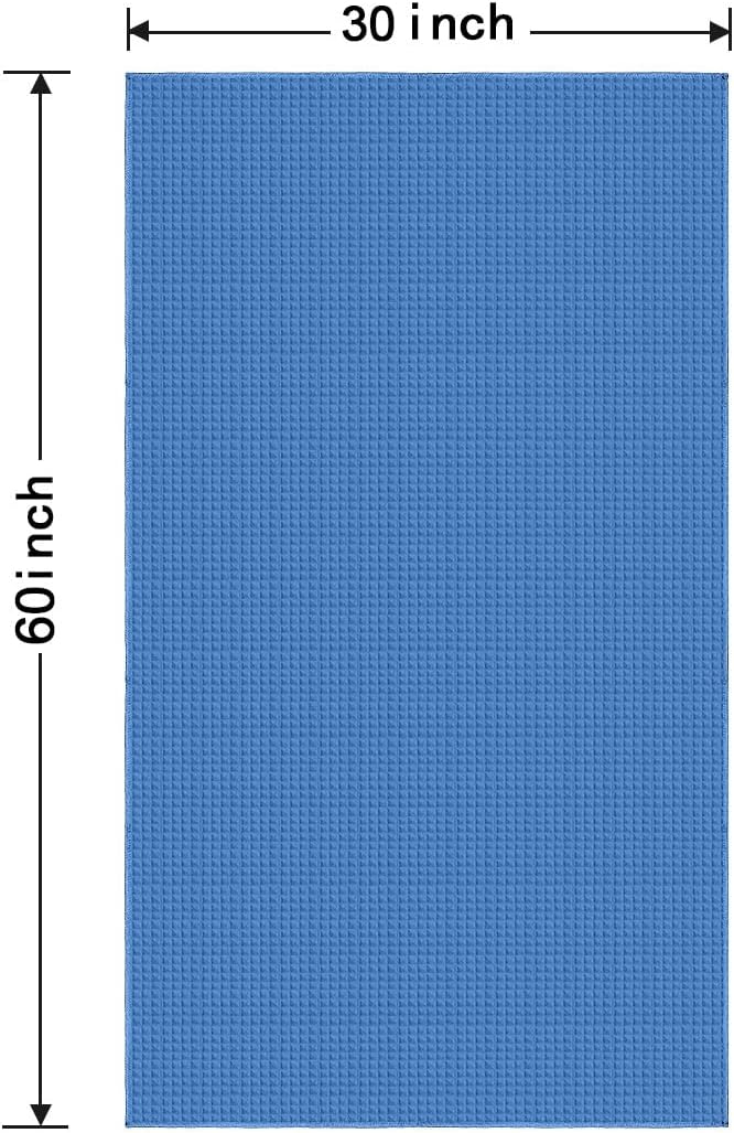 HOMEXCEL Waffle Bath Towels 4 Pack, Premium Microfiber Beach Towels, Ultra Soft, Lightweight, Highly Absorbent Quick Dry Towel for Bathroom, Beach, Pool, Gym, Shower, Hotel and Spa, 30 x 60 Inch Blue