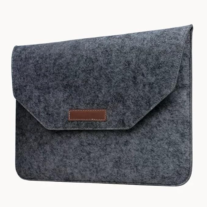 Felt Laptop Bag Laptop Sleeve Tablet Case Ultra Slim Business Carrying Case Protective Bag, Slim Envelope Compatible with Apple MacBook, Acer Dell HP Microsoft Notebook (Dark Gray, 13-inch)