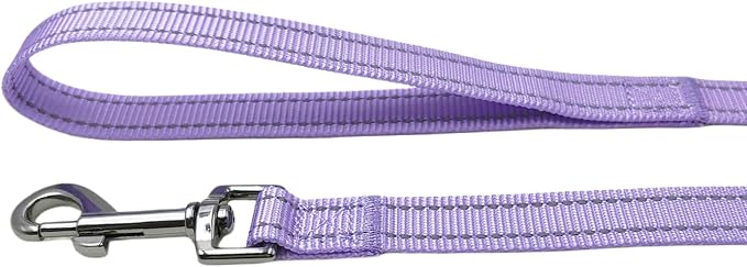 Dog Collar Leash Set, Durable Polyester with Reflective Strips, 5ft Matching Leash, Adjustable 4 Sizes for Small Medium Large Dogs.(S, Purple)