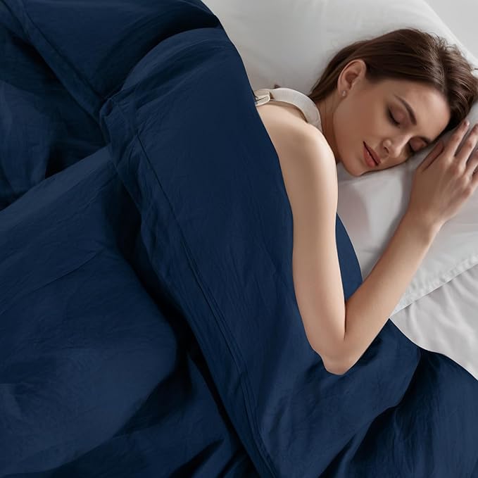NEXHOME PRO Oversized King Duvet Cover Set – 100% Certified Organic Cotton with Washed Feel & Linen-Like Texture, Comfortable & Breathable, Home Bedding Set (No Comforter) 12098