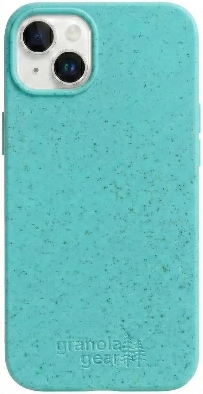 Eco by GranolaGear - Eco-Friendly Phone Case for iPhone 14 Plus - Biodegradable, Compostable, Plastic-Free, Made from Plants - Sea Glass