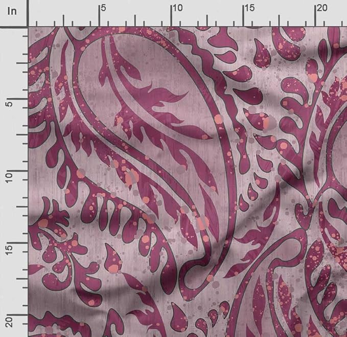 Soimoi Heavyweight Cotton Canvas Fabric Material - 56 Inch Wide, Pink - Asian Print, Ideal for Making Durable Tote Bags, Backpacks, Jackets, Upholstery, Cushions, Outdoor Furniture Covers, 1 Yard