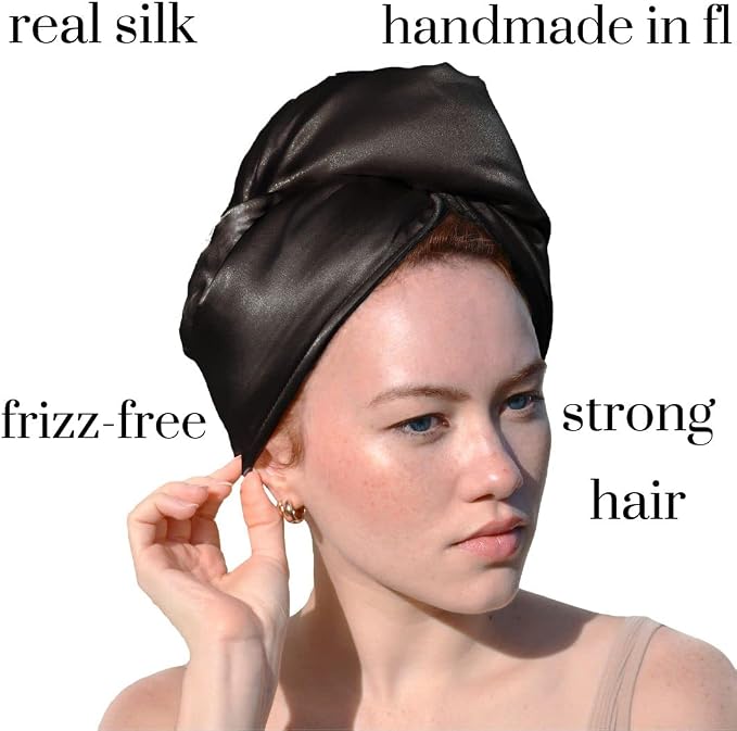 Cool Mom's Closet Black Silk Hair Wrap