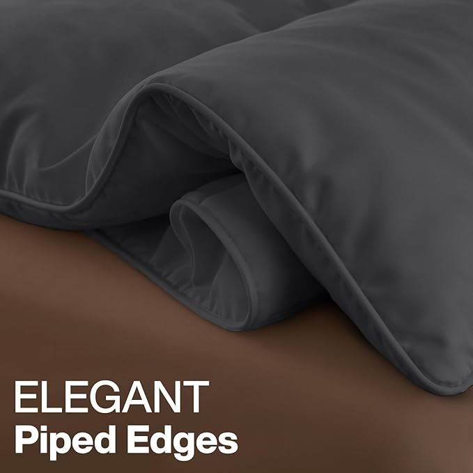 Utopia Bedding Comforter Duvet Insert, Quilted Comforter with Corner Tabs, Box Stitched Down Alternative Comforters California King Size (Grey)