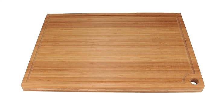 BambooMN Brand - Heavy Duty Premium Bamboo Cutting Board - 17.25"x11.75"x0.75" - Grooved - 10 Pieces