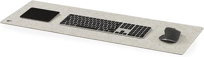 OAKYWOOD Oakywood Desk pad in 2 Sizes, M (30 x 62 x 0.3 cm), L (30 x 90 x 0.3 cm), Made of Merion Wool Felt and Cork, Gray