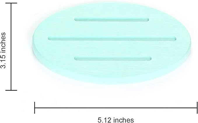 Water Absorbent Diatomite Soap Dish, 2 Pack Diatomite Soap Holder Mat, Fast Water Absorbent, Self-Dry Diatomaceous Soap Bar Holder for Bathroom, Bathtub, Shower, Kitchen (Mint)