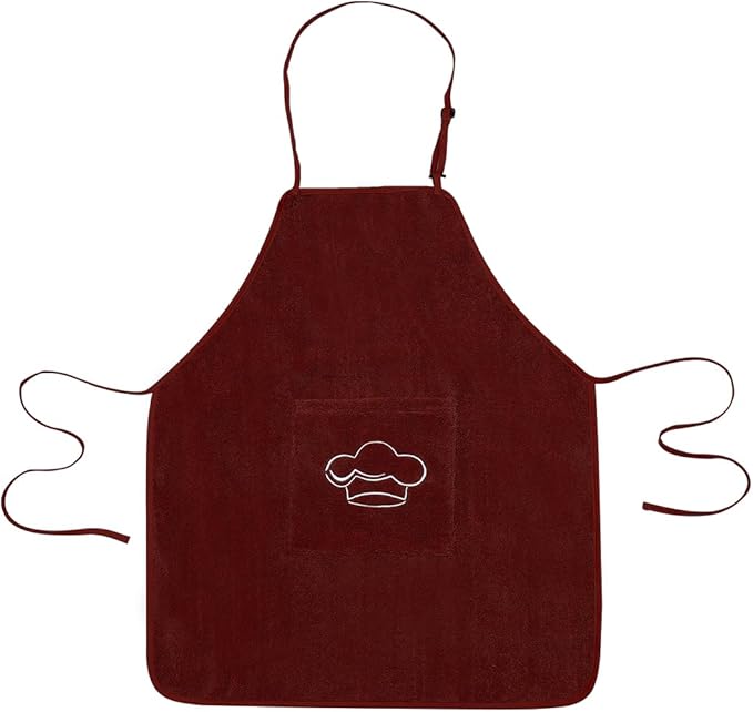 Abstract Terry Cotton Aprons For Cooking - Chef Apron with Pocket Adjustable Neck Strap - Kitchen Apron Men Women - 24"x28"