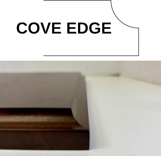 Genuine Walnut Blank Plaques – Award & DIY Engraving Boards | 100% Solid Wood, Multiple Sizes, Cove-Edge, Laser Engravable & Wall Mount Ready (12x15 inch)