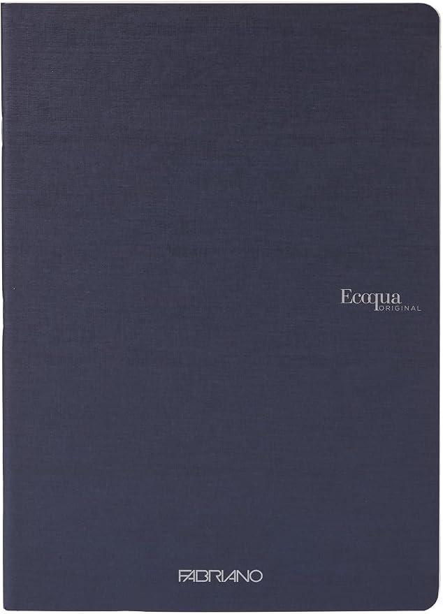 Fabriano Ecoqua Original Staple-Bound Notebook, Navy