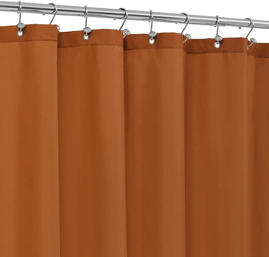 ALYVIA SPRING Extra Long Fabric Shower Curtain Liner Waterproof - 72" x 84", Soft & Lightweight XL Shower Curtain with 3 Magnets, Machine Washable - 72x84, Burnt Orange