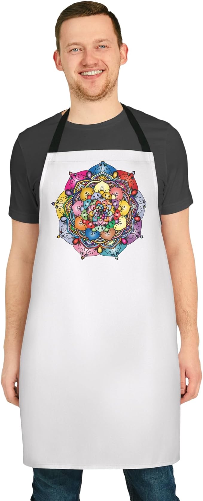 Colorful Floral Mandala Apron | Multicolor Straps