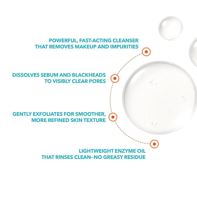 Cell Fusion C PHA Enzyme Pore Cleansing Oil, Makeup Remover with Enzyme, PHA & Jojoba Oil, Removes Blackheads & Sebum, Lightweight Facial Cleanser, 6.76 fl.oz / 200ml