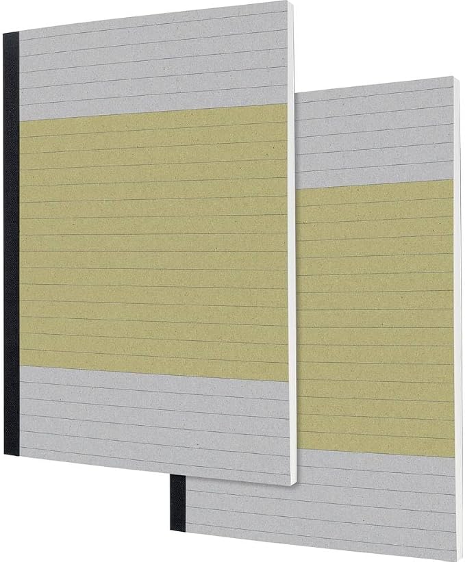 Sigel SN100 Notebook, Lined, 80 g/m², Approx. A5, Yellow, softcover, 200 Pages, Sustainable, 2pcs.