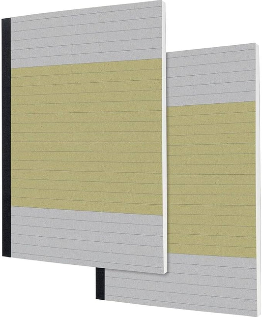 Sigel SN100 Notebook, Lined, 80 g/m², Approx. A5, Yellow, softcover, 200 Pages, Sustainable, 2pcs.