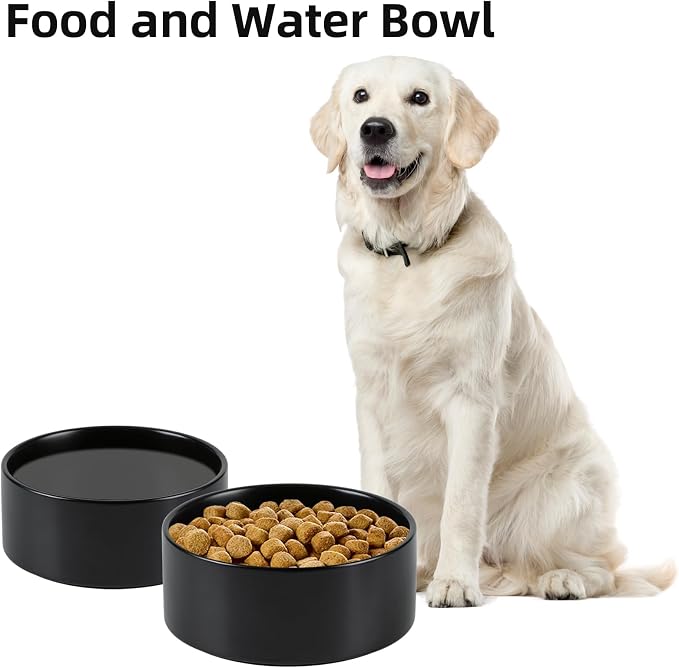 Havniva 8.3” Ceramic Dog Bowls, Dog Food and Water Bowl for Large Dogs, Durable Dog Water Bowl with Non-Slip Rubber Base Large Capacity Pet Feeding Bowl