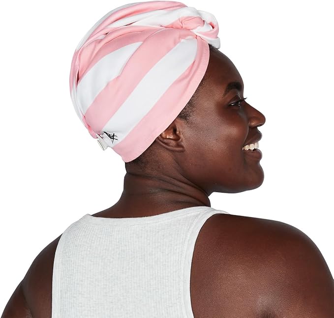 Dock & Bay Turban Hair Towel - for Home & the Beach - Super Absorbent, Quick Dry - Cabana Light - Malibu Pink, One Size