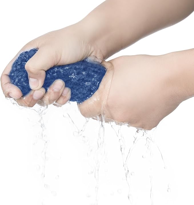 MaopaoBeauty 2 Pack Microfiber Hair Towel Wrap for Women Super Absorbent Quick Dry Hair Turban for Drying Curly, Long Thick Hair, Blue