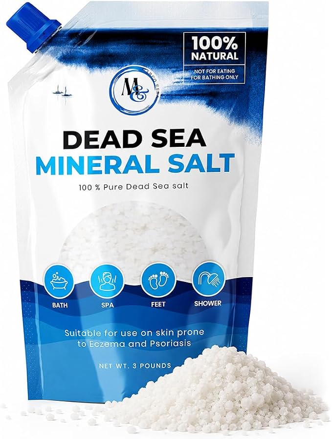 Dead Sea Bath Salt for Bath & Foot Soak, Unscented Fine Grain, 3 lb