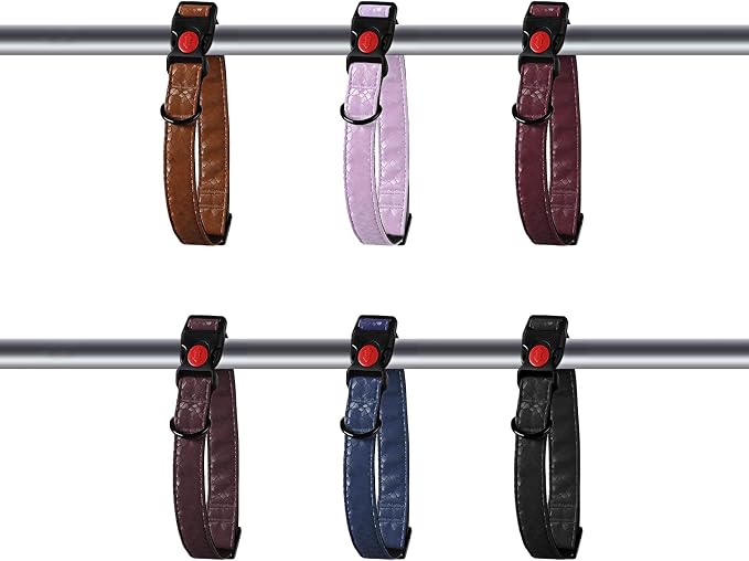 Soft Leather 4ft Dog Collar and Leash Set,Stylish 4ft PU Leather Dog Training Leash, Adjustable Durable Pet Collars with Quick Release Buckle for Large Dogs,Medium Dogs,Terracotta (Blue, 4 feet)