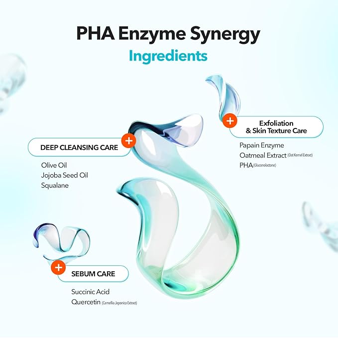 Cell Fusion C PHA Enzyme Pore Cleansing Oil, Makeup Remover with Enzyme, PHA & Jojoba Oil, Removes Blackheads & Sebum, Lightweight Facial Cleanser, 6.76 fl.oz / 200ml