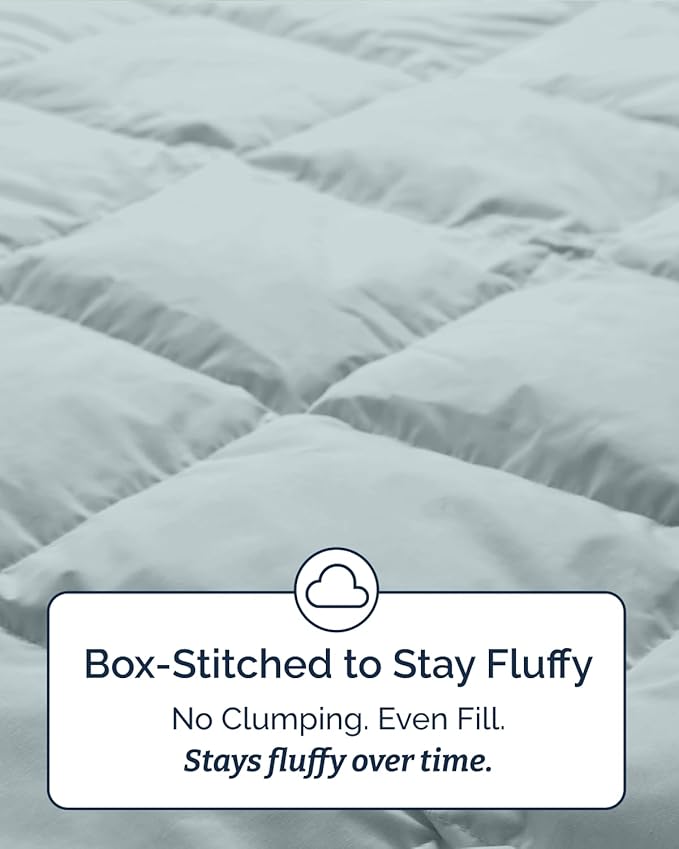 Twin Size, Navy Blue/SkyBlue Alternative Down Comforter - Warm, Lightweight & Breathable Hotel Quality Bedding Set for Men, Women, Kids & Teens - All Season Cooling Microfiber Duvet Insert Comforter