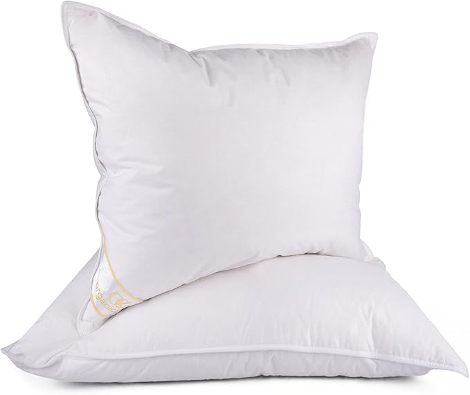 Wool Pillow – 100% Cotton Cover, Breathable & Temperature Regulating Bed Pillow, Natural Sheep Wool Fill, Hypoallergenic Sleeping Pillow (Square, Medium, Sheep Wool)