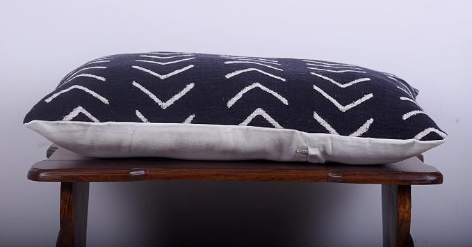 Trade Star Mudcloth Cushion Cover 100% Cotton Pillow Cover for Couch Throw Pillow Case Black for Bedroom Decorative Luxurious Living Room Pillow Case Home Decor Designer Handcrafted Fall Decor Case