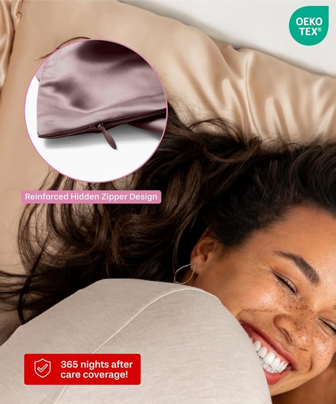 Colorado Home Co Mulberry Silk Pillowcase, Deep Mauve, Queen Size, 22 Momme, 100% Natural Silk, Anti-Aging, Anti-Acne, Dual Sided, 20" x 30"