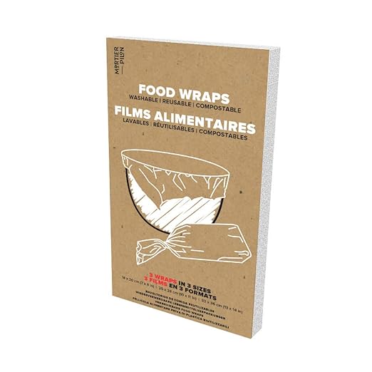Mortier Pilon - Zero Waste Start Set of 9 Reusable Bags, 3 Beeswax Food Wraps and 12 Bamboo Straws