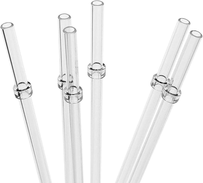 ZYTC Reusable Straws for YETI, Set of 6 Straws and 2 Cleaning Brushes | 20OZ and 30OZ Cups, For Yeti, Tritan