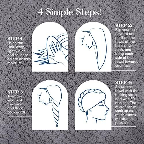 Sutera Silverthread Hair Wrap | Soft, Lightweight, & Quick-Drying | Helps Control Frizz & Maintain Freshness Overnight | Breathable, Moisture-Wicking Fabric for Healthy Shine