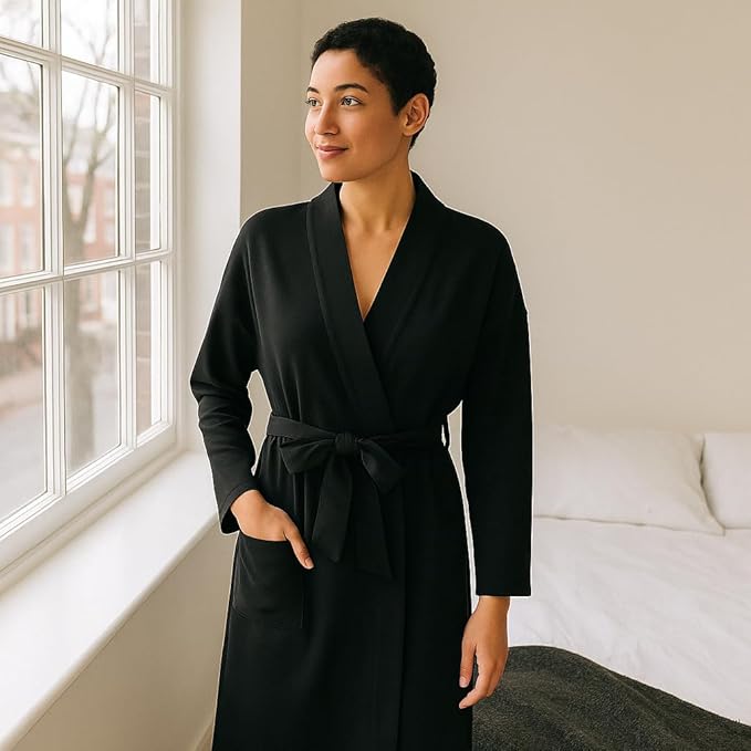 Pure Fiber Serenity Organic Cotton Robe - Luxurious Comfort for Spa, Bath, and Relaxation