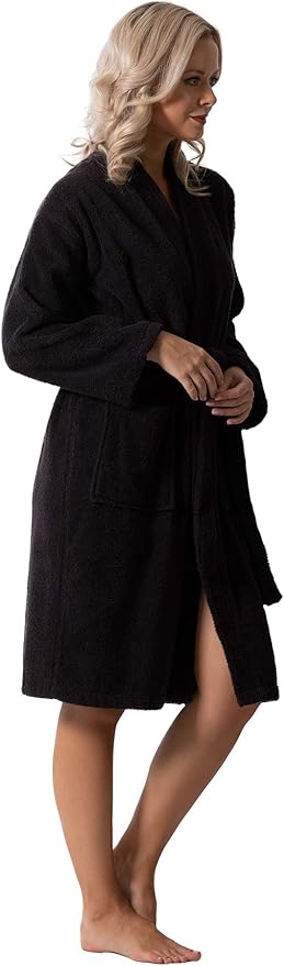 Luxurious Turkish Terry Kimono Collar Super-Soft Terry Absorbent Bathrobes for Women