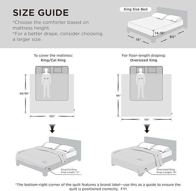 Bedsure Comforter Duvet Insert - Quilted Comforters Super King Size, All Season Duvet, GentleSoft Down Alternative Bedding Blanket, with 8 Tabs, Gifts for Women/Men, White, Super King 120x120 Inches