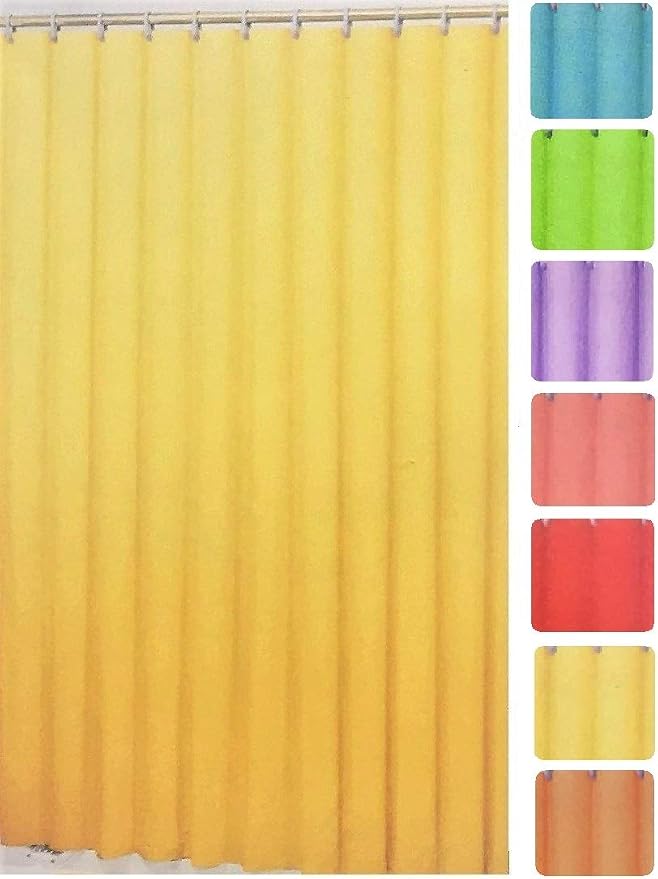 Better Home Deluxe Heavy Weight Shower Curtain Liner Bright Color (Yellow)