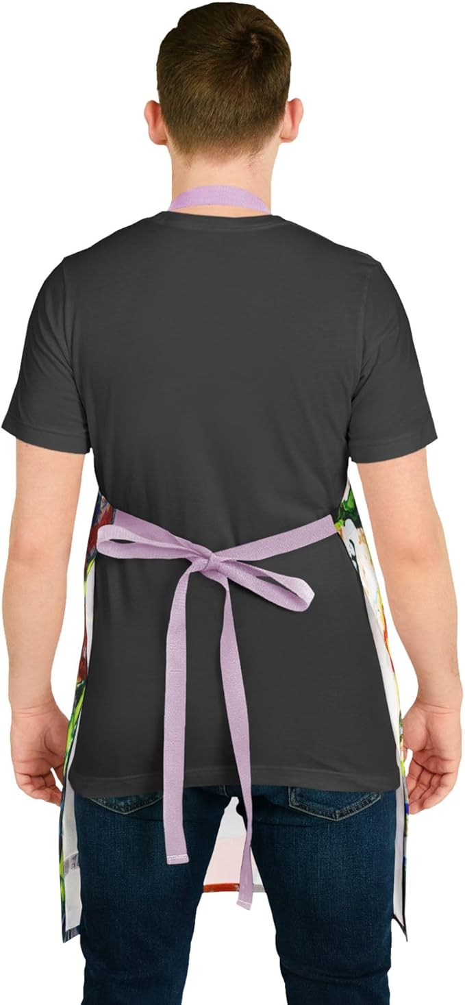 Colorful Graffetti Apron, 5-Color Straps (AOP)