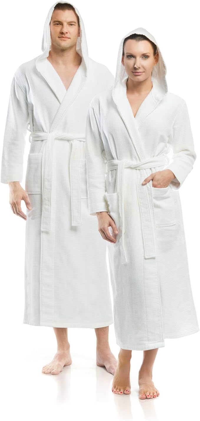 Plush Necessities Hooded Waffle Terry Robe